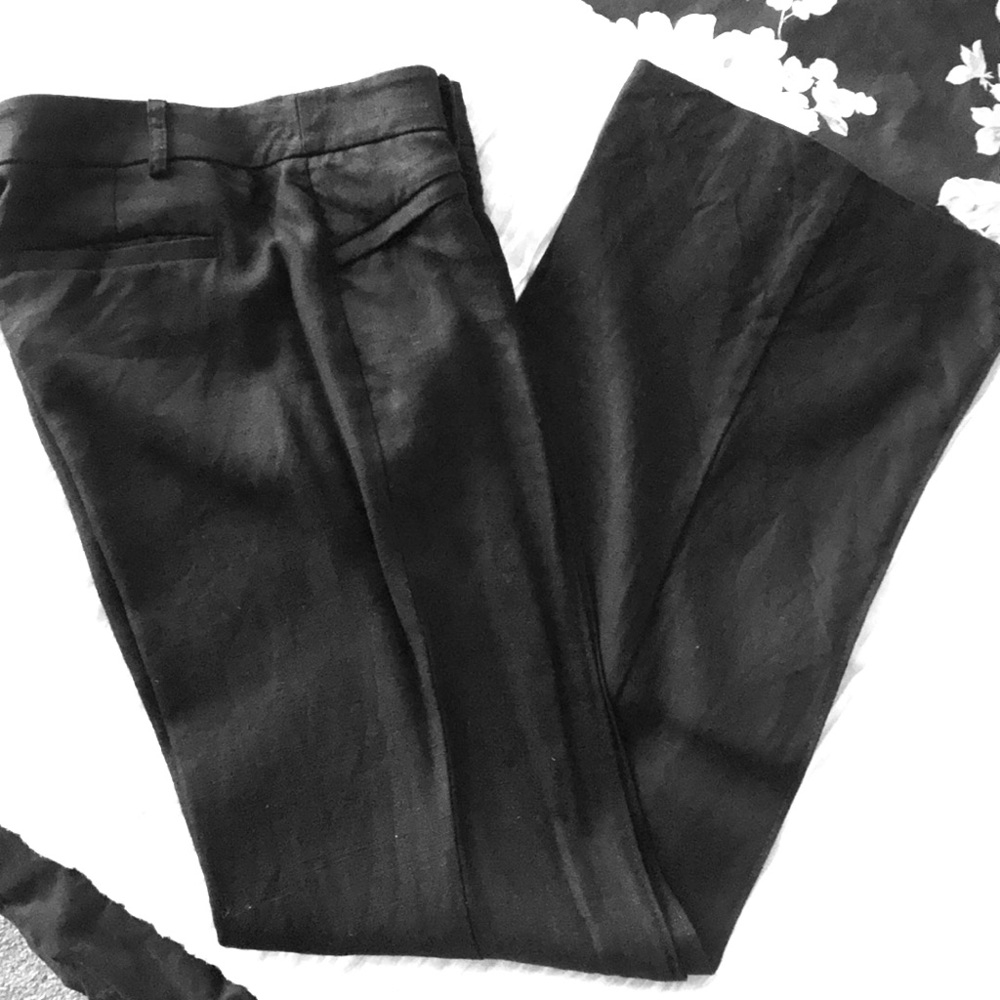 Black linen Wide leg pants